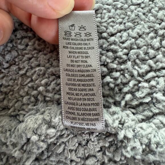 SKIMS Cozy Knit Wrap Top Smoke Grey Fuzzy Comfy Loungewear Women's size (2x/3x) - Picture 8 of 8